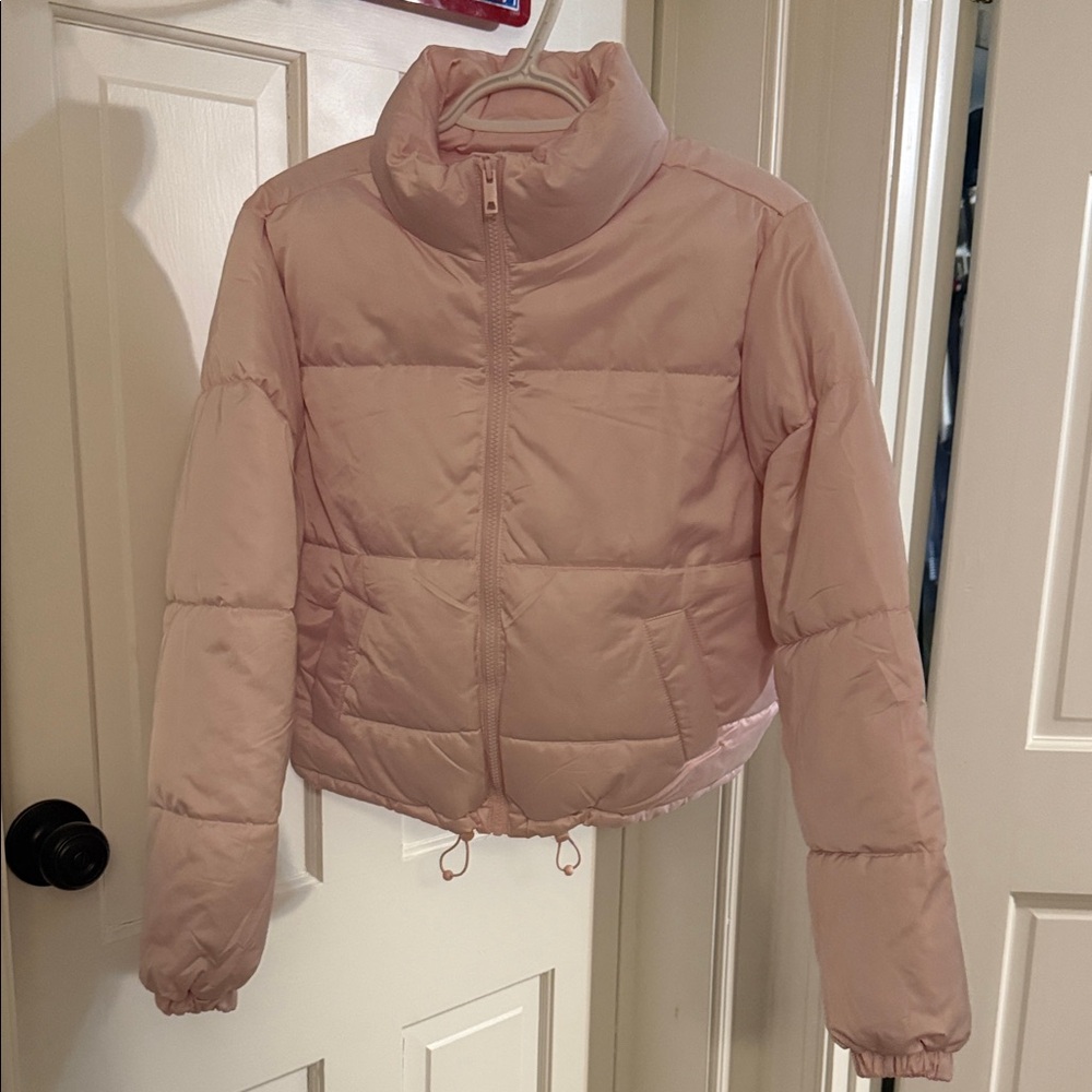 No Boundaries Light Pink Puffer Jacket